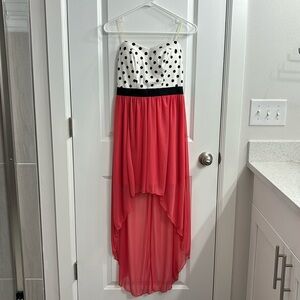 Speechless strapless high-low dress